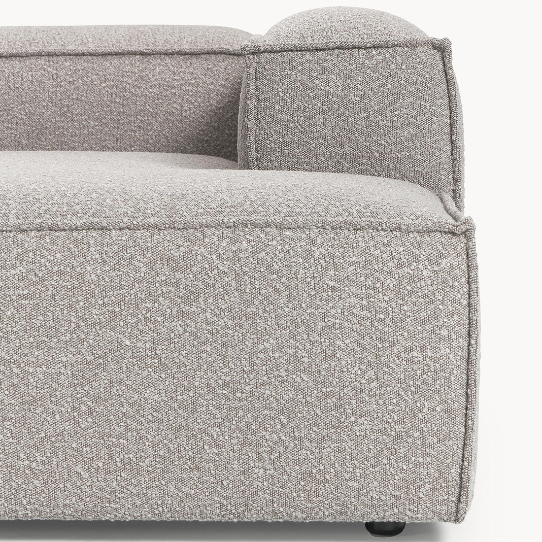 Assisi L-Shape Sofa in Gray Bouclé