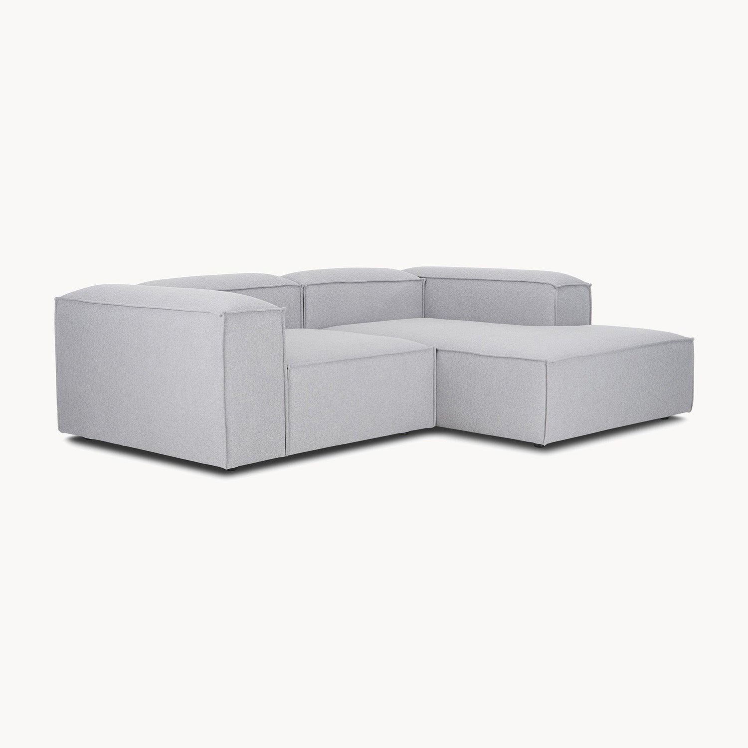 Assisi L-Shape Sofa in Gray Polyester