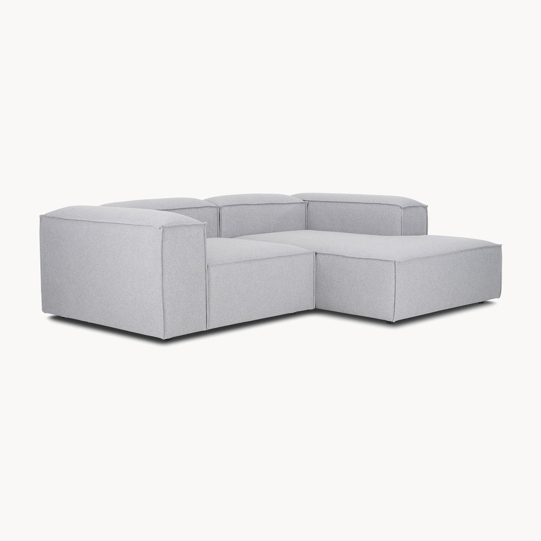 Assisi L-Shape Sofa in Gray Polyester
