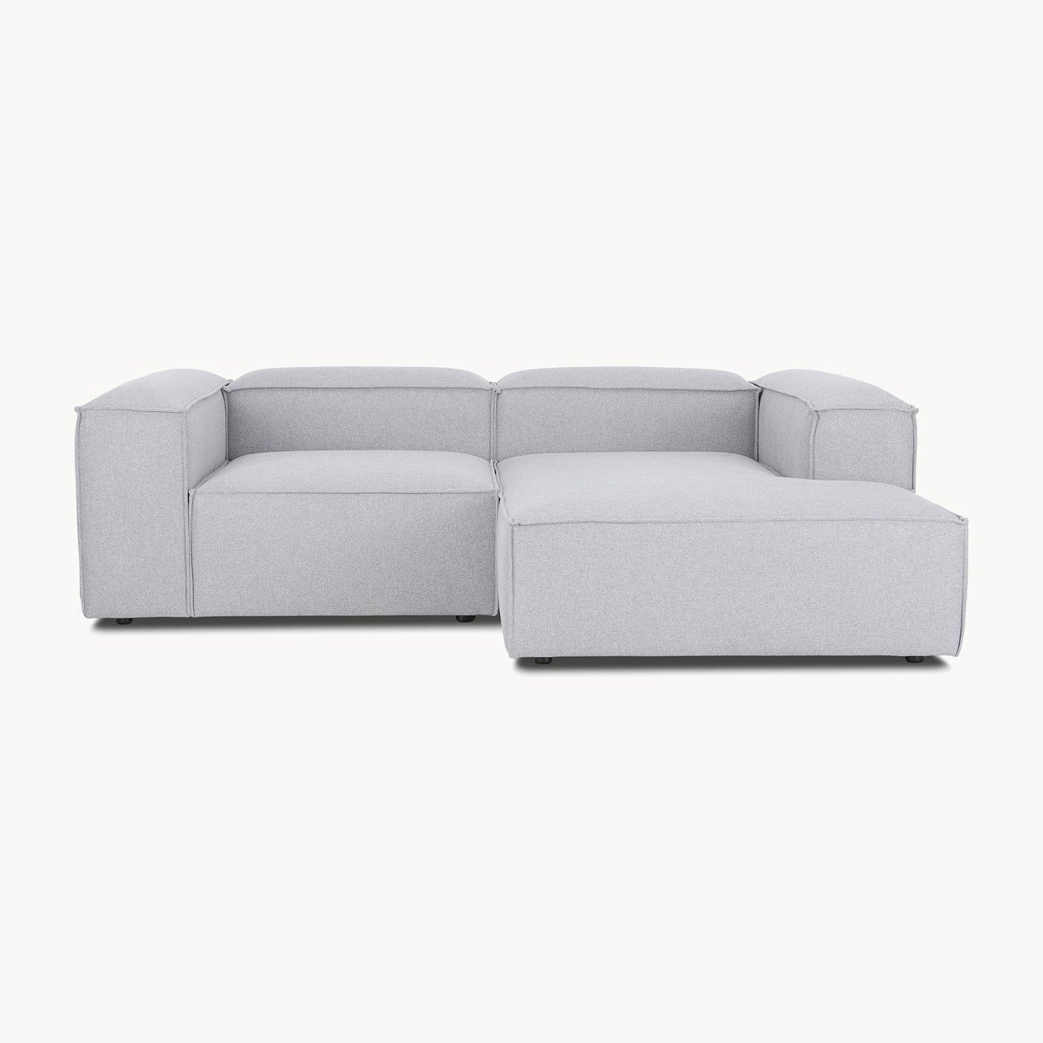 Assisi L-Shape Sofa in Gray Polyester