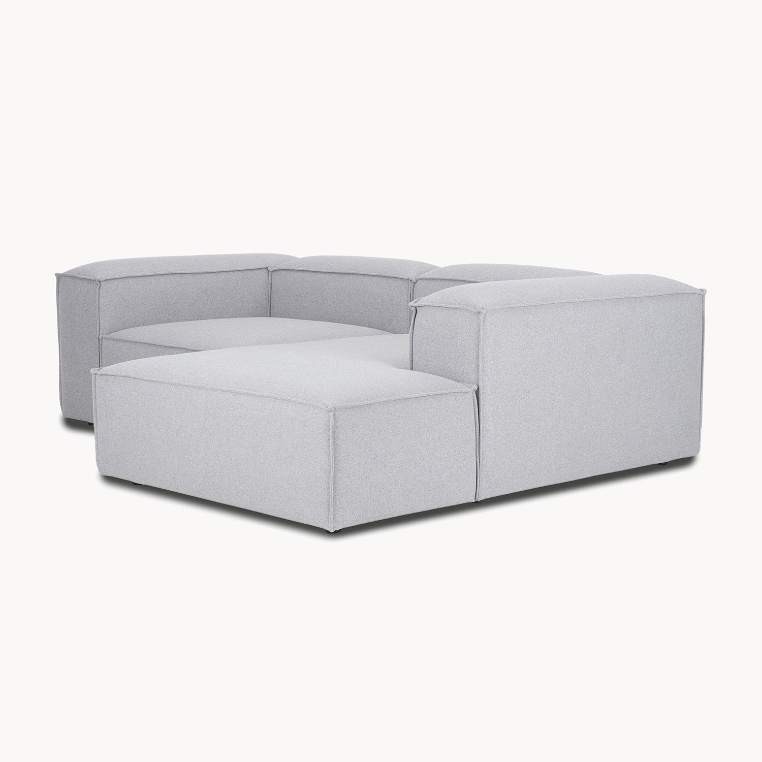 Assisi L-Shape Sofa in Gray Polyester