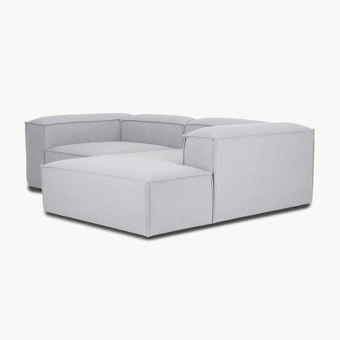 Assisi L-Shape Sofa in Gray Polyester