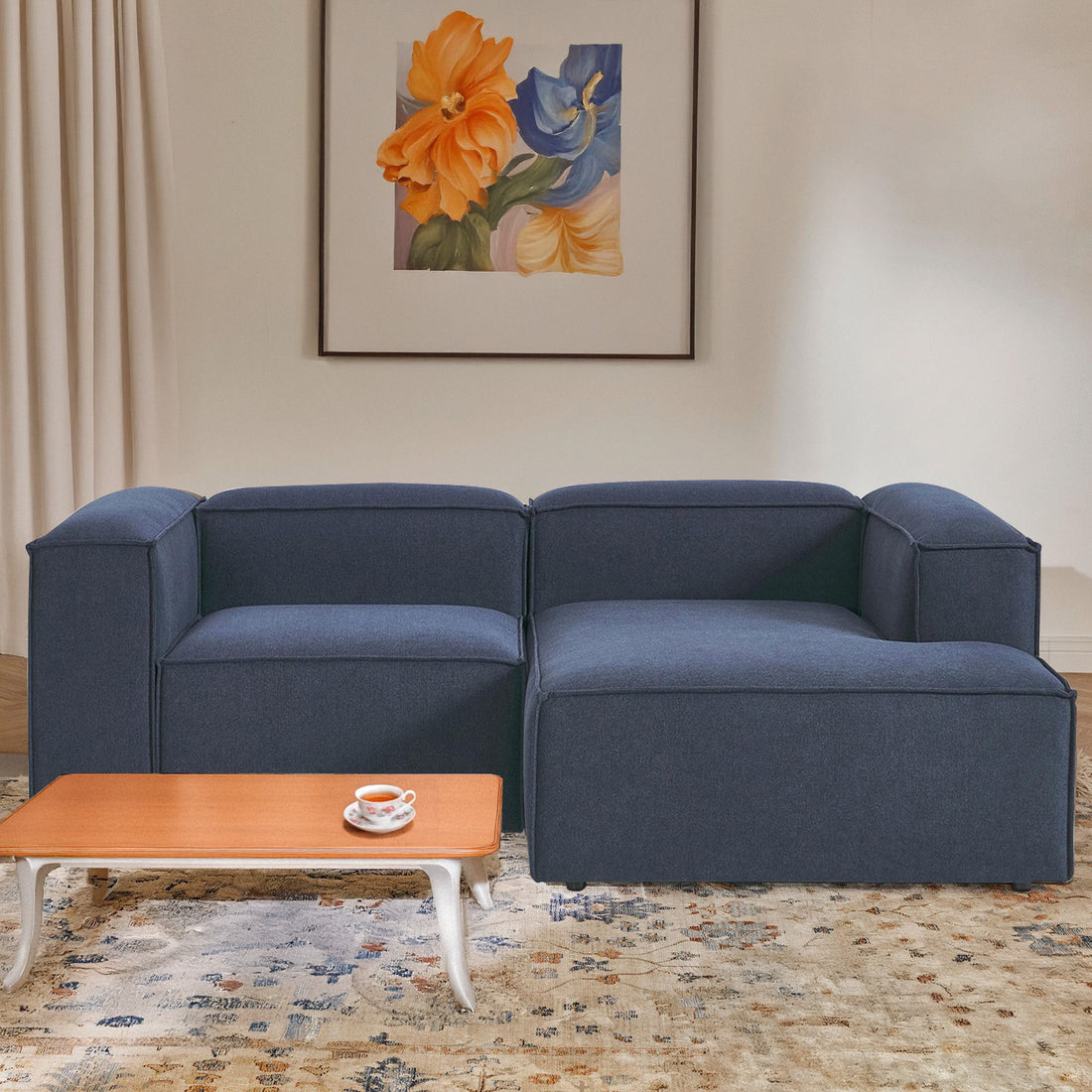 Assisi Casual L Shape Sofa - Blue – BLCK Homes