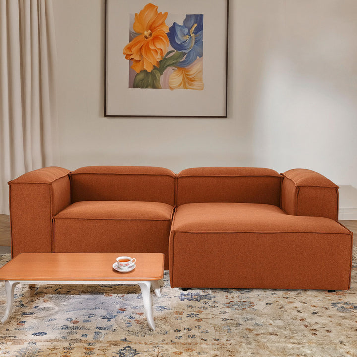 Assisi Casual L Shape Sofa - Rust Brown – BLCK Homes