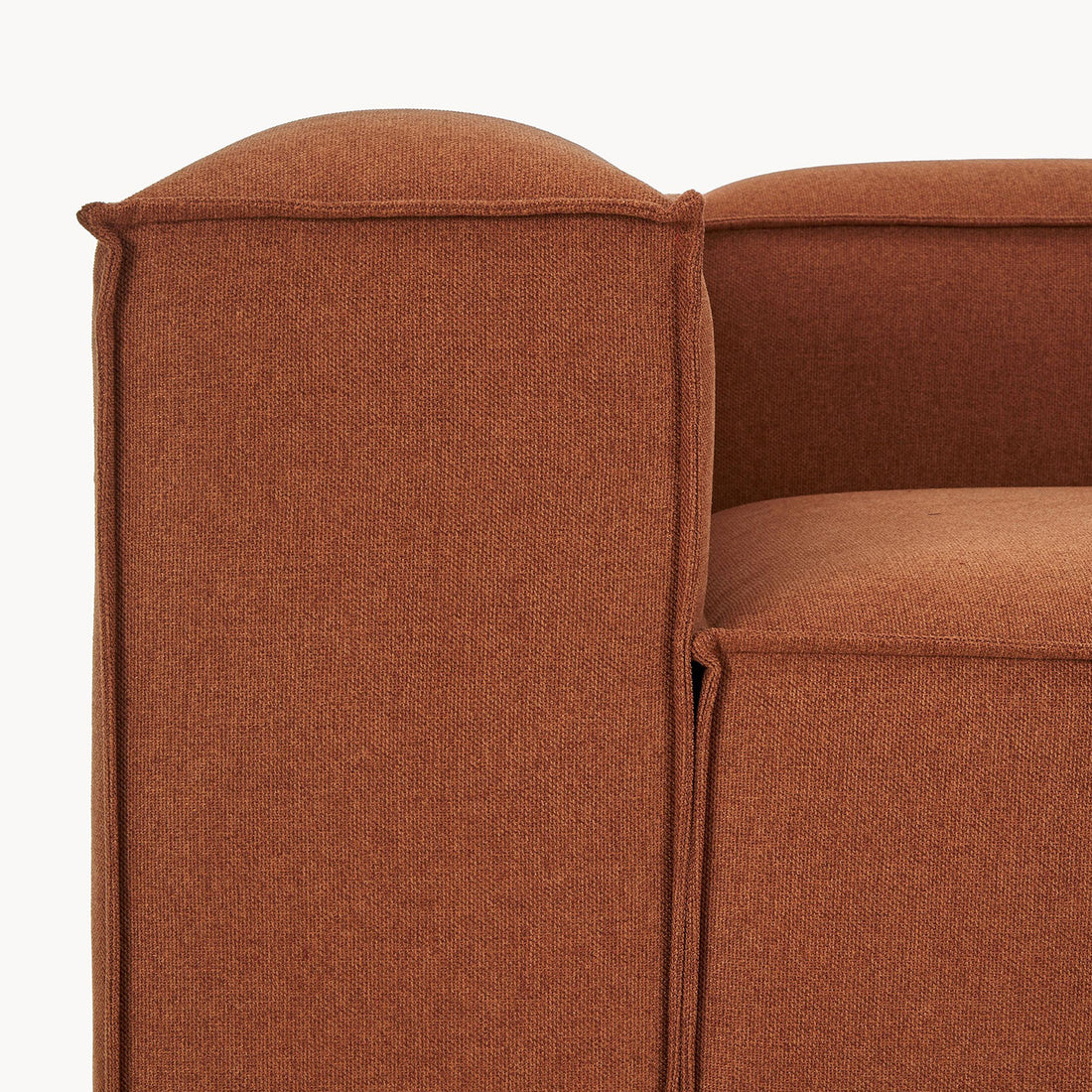 Assisi L-Shape Sofa in Rust Brown