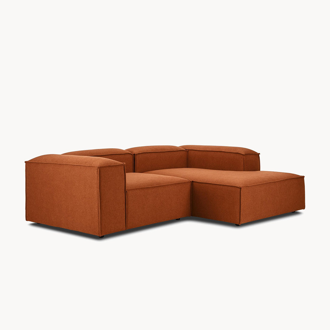 Assisi L-Shape Sofa in Rust Brown