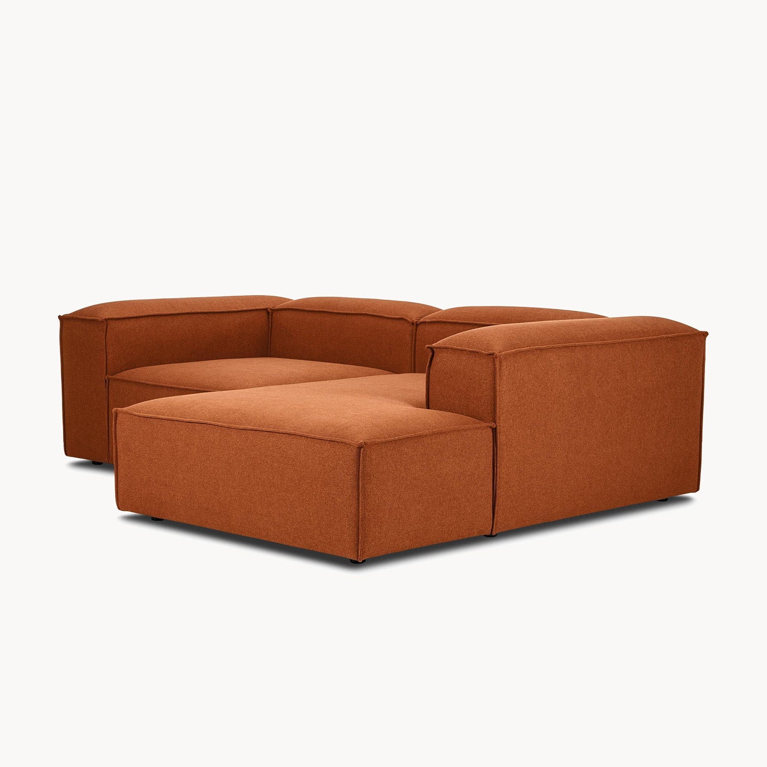 Assisi L-Shape Sofa in Rust Brown