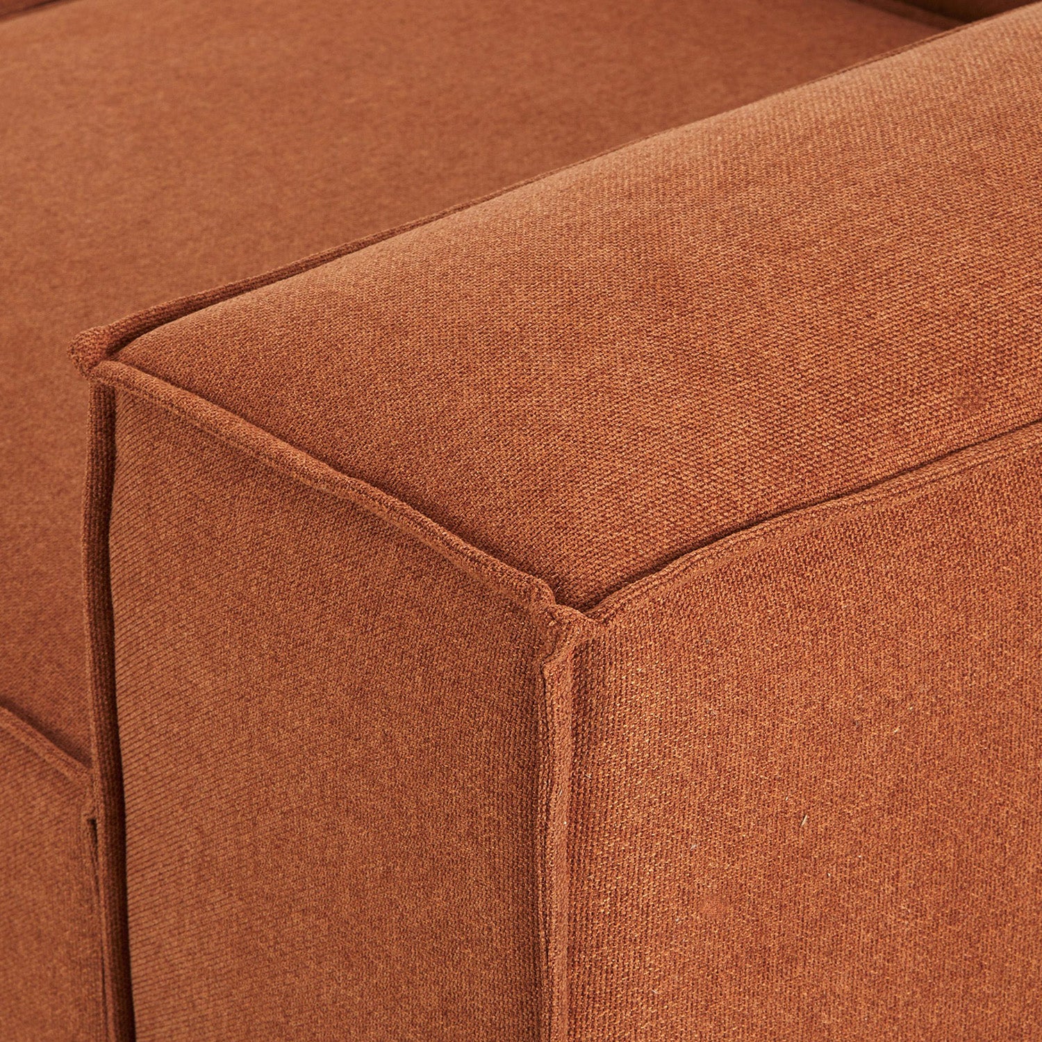 Assisi L-Shape Sofa in Rust Brown
