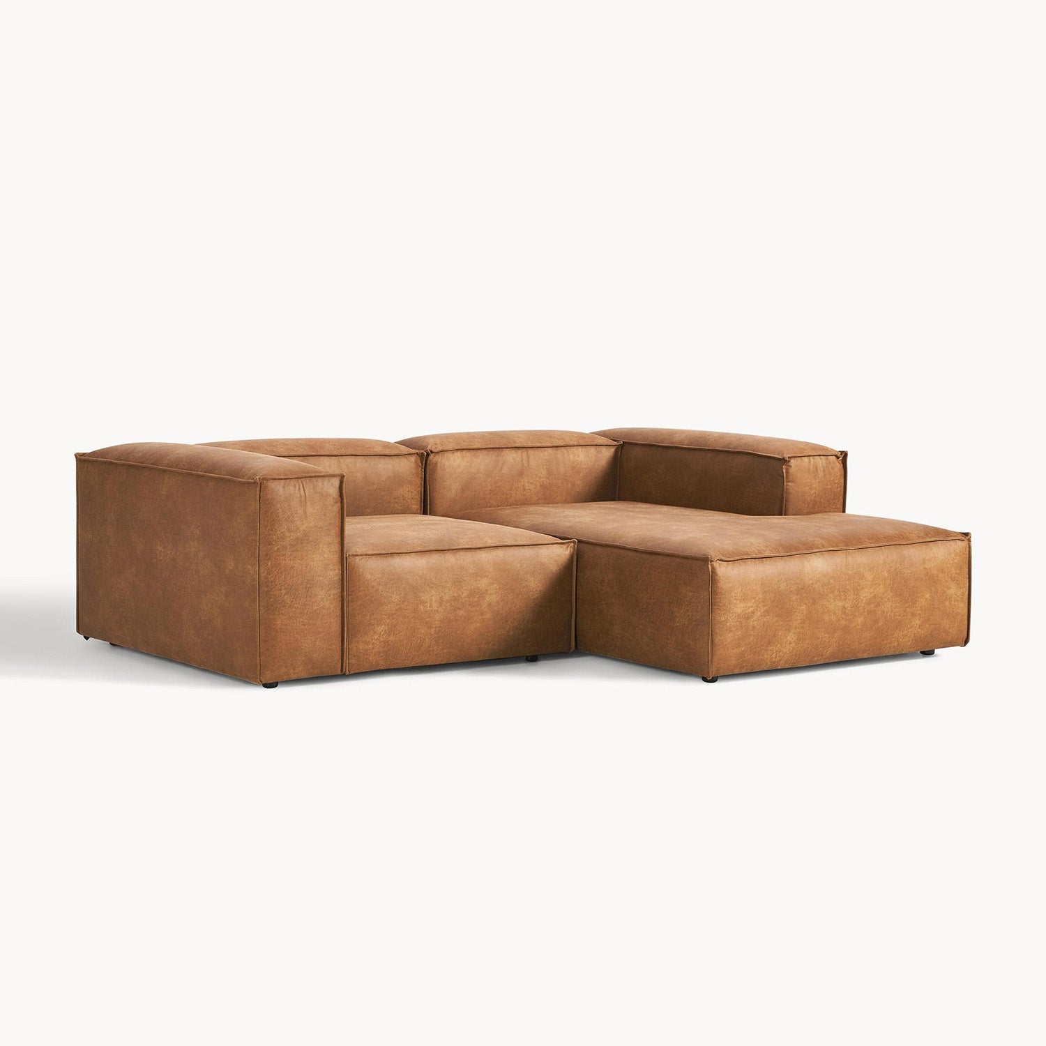 Assisi L-Shape Sofa in Brown
