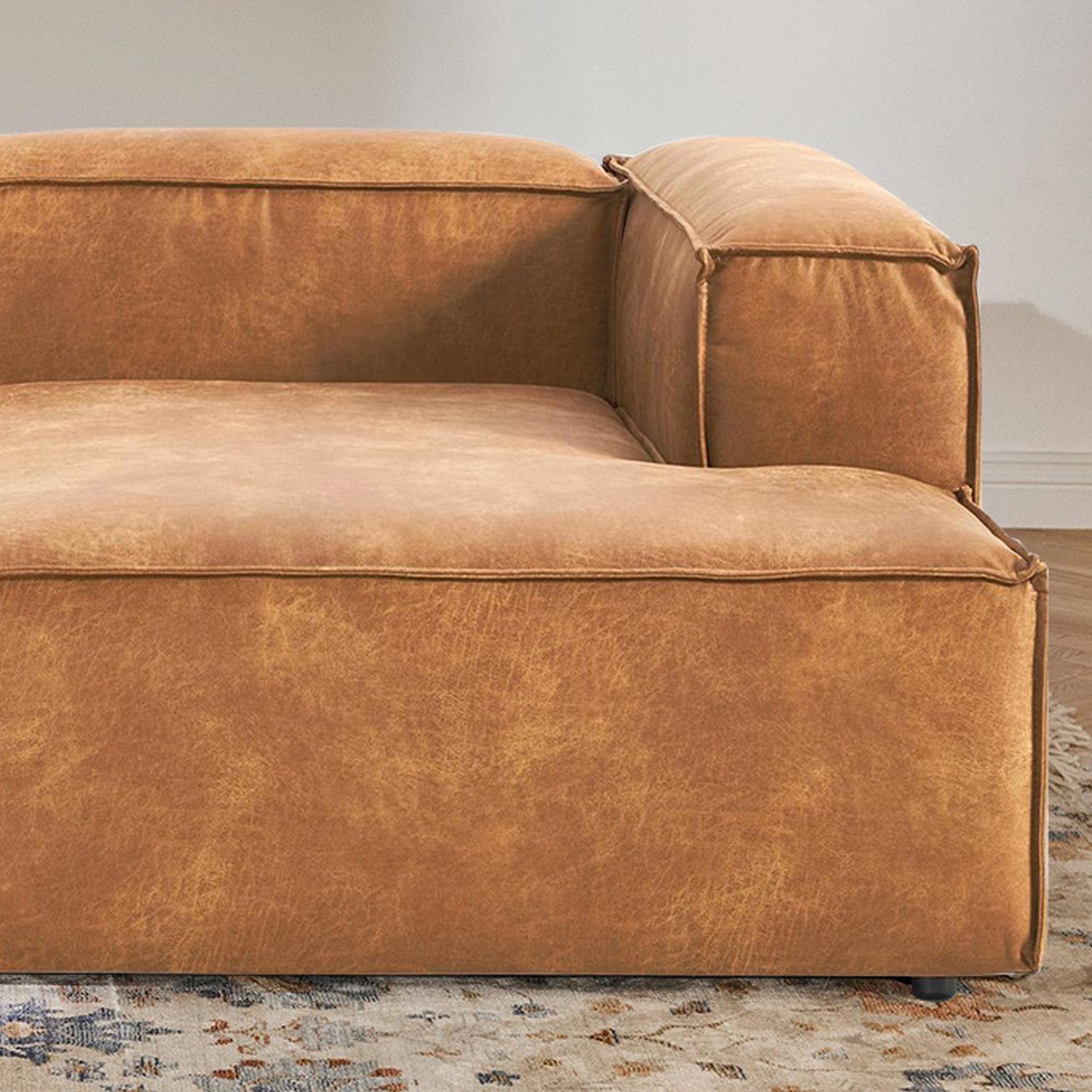 Assisi L-Shape Sofa in Brown