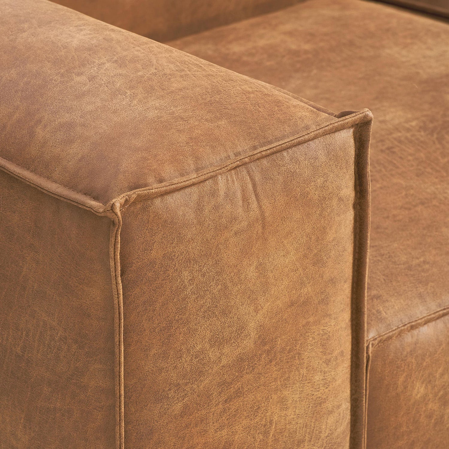 Assisi L-Shape Sofa in Brown