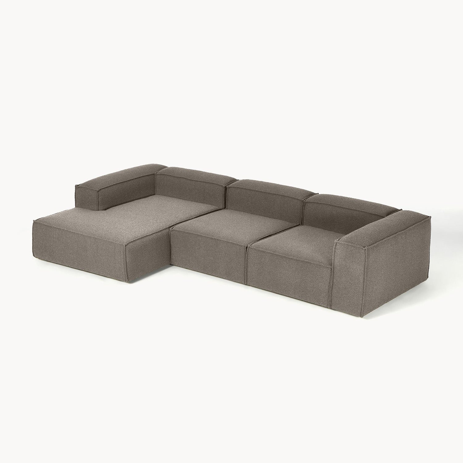 Trevi L-Shape Sofa in Ash Gray