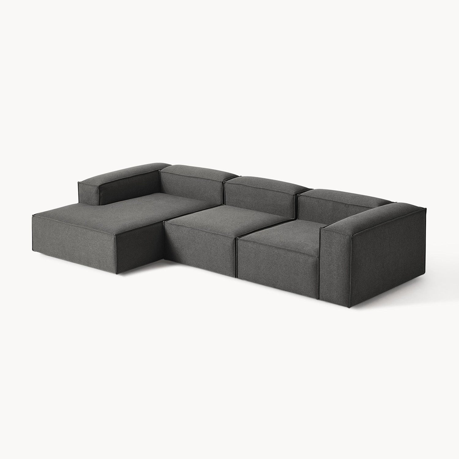 Trevi L-Shape Sofa in Dark Gray