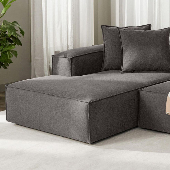 Trevi L-Shape Sofa in Dark Gray