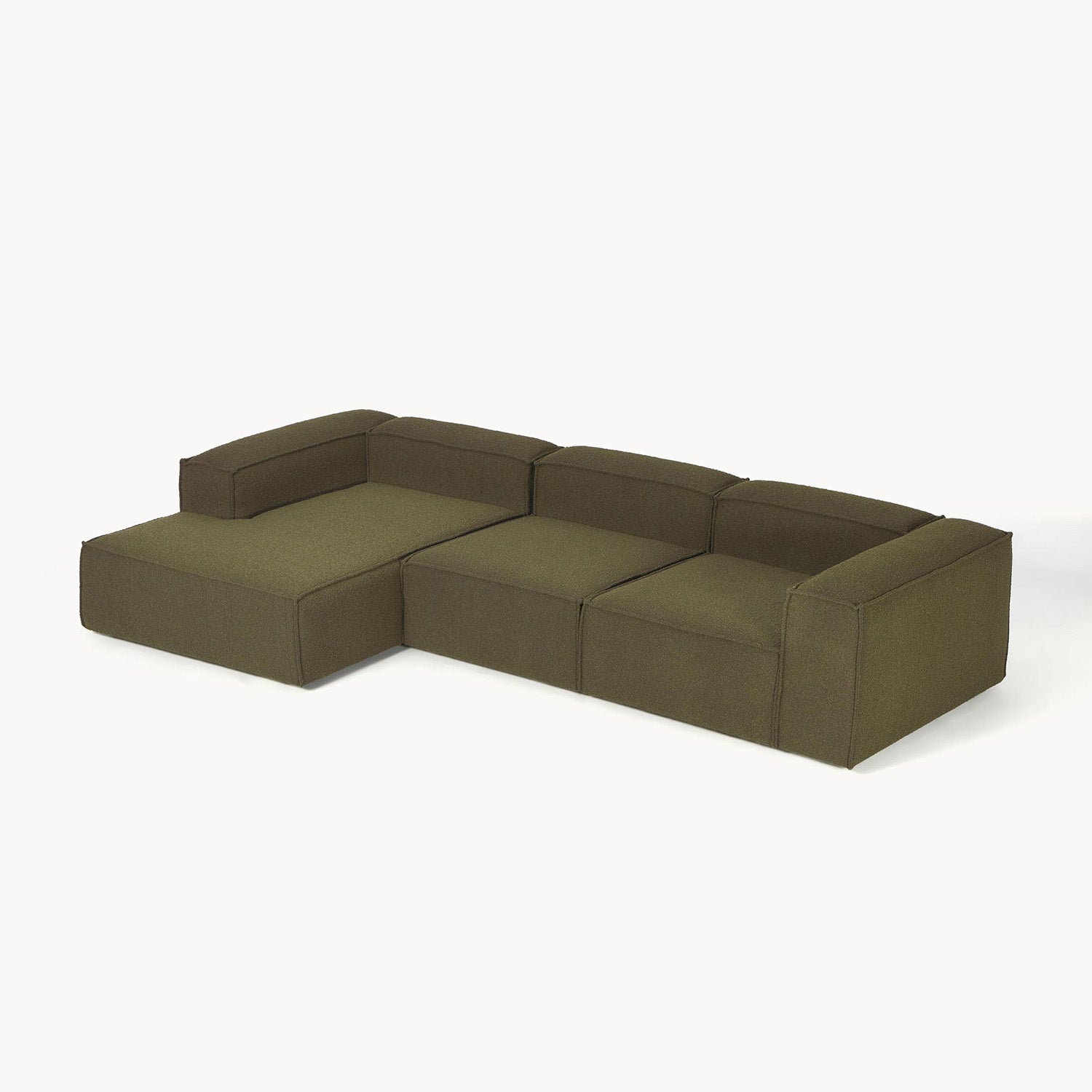 Trevi L-Shape Sofa in Green