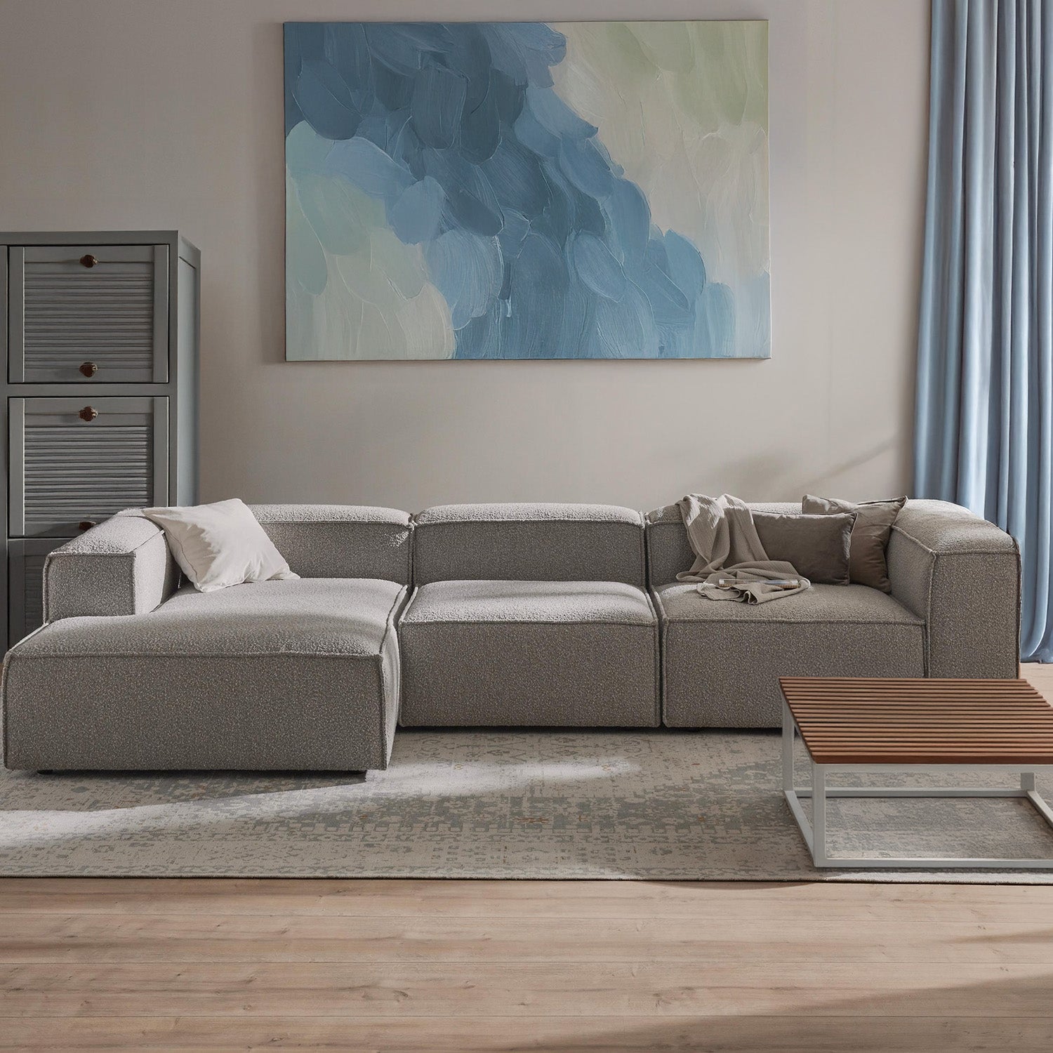 Trevi L Shape Sofa - Silver Gray – BLCK Homes