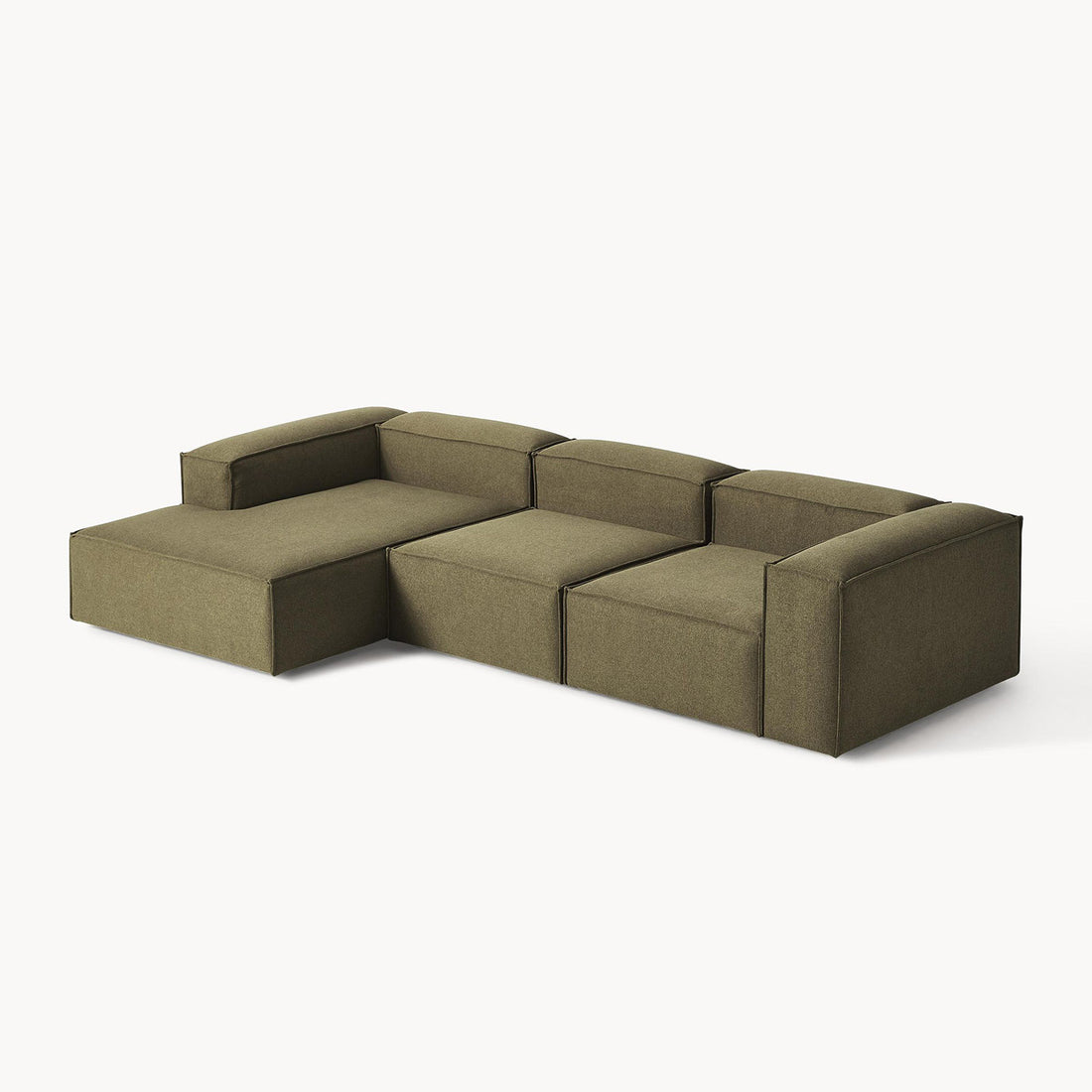 Trevi L-Shape Sofa in Plush Green