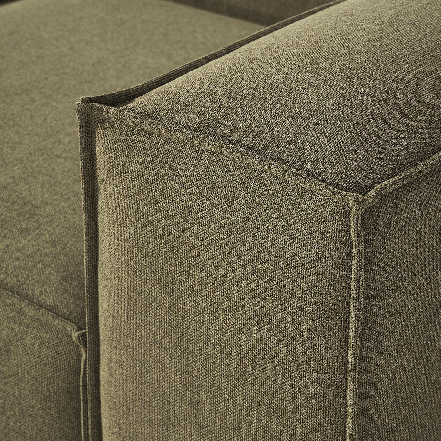Trevi L-Shape Sofa in Plush Green
