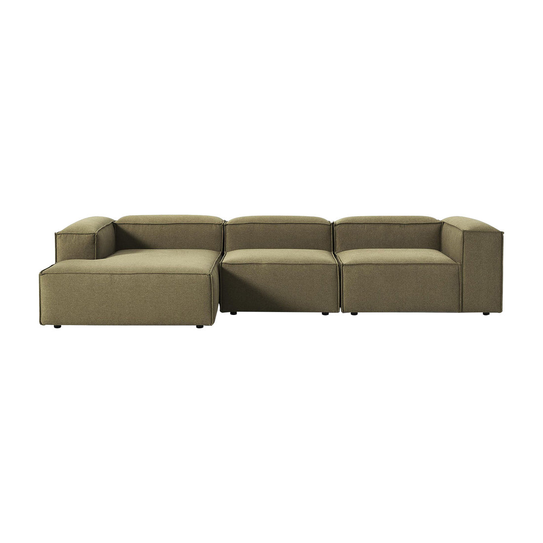 Trevi L-Shape Sofa in Plush Green