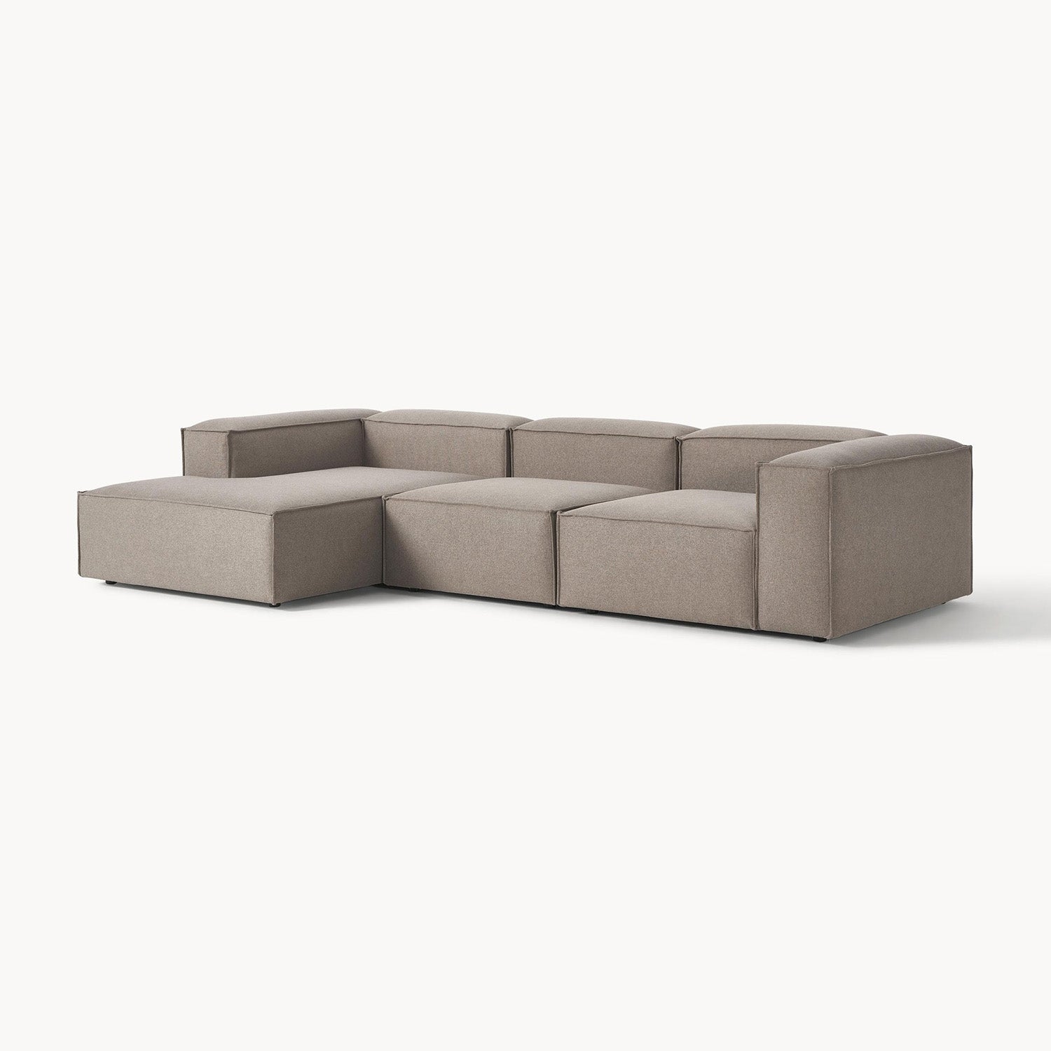 Trevi L-Shape Sofa in Rust Gray