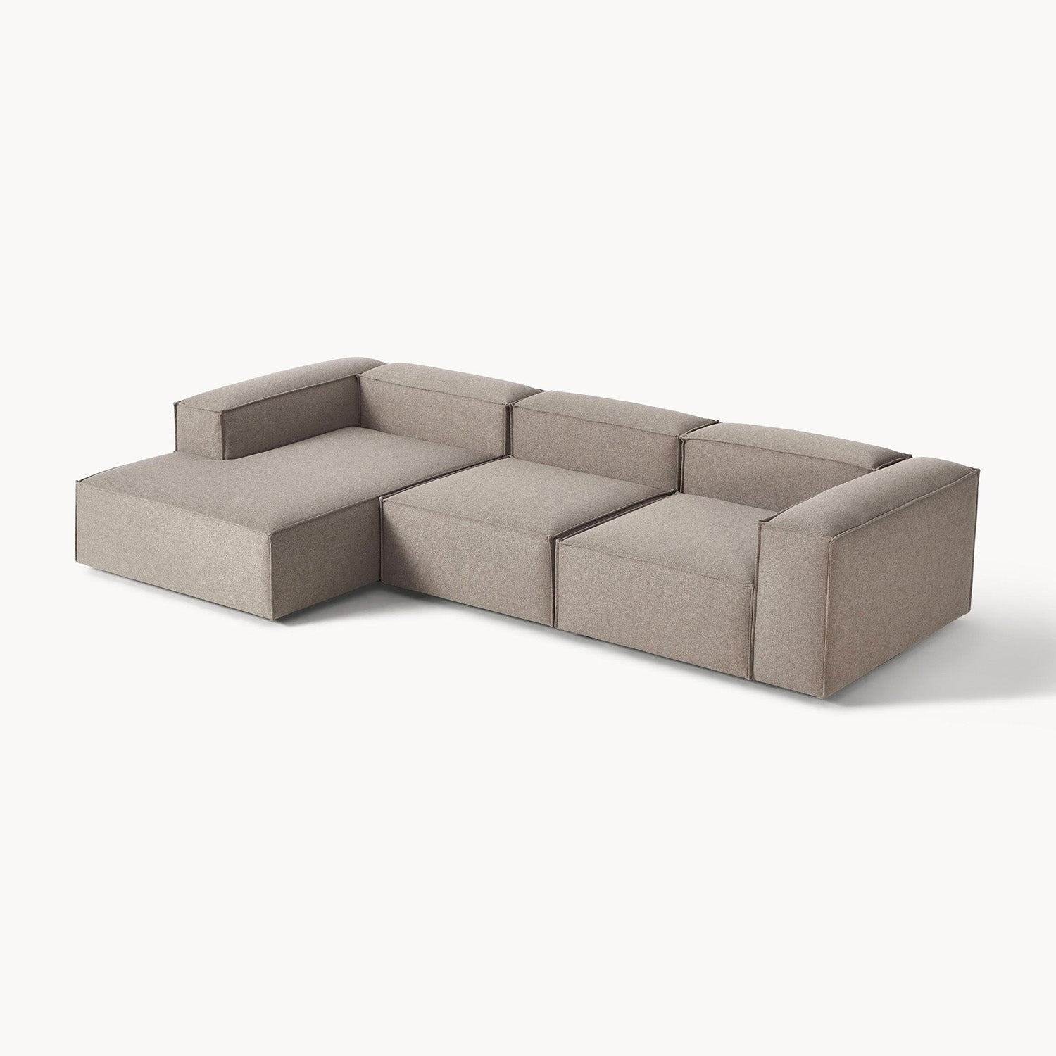 Trevi L-Shape Sofa in Rust Gray