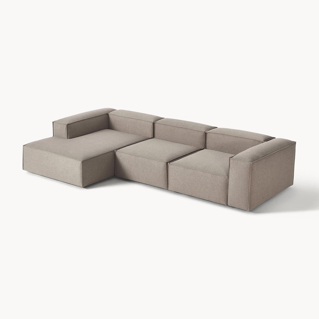 Trevi L-Shape Sofa in Rust Gray
