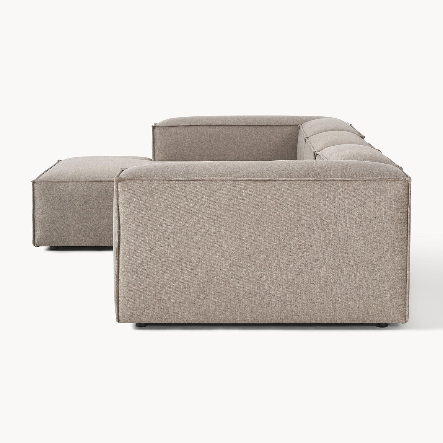 Trevi L-Shape Sofa in Rust Gray