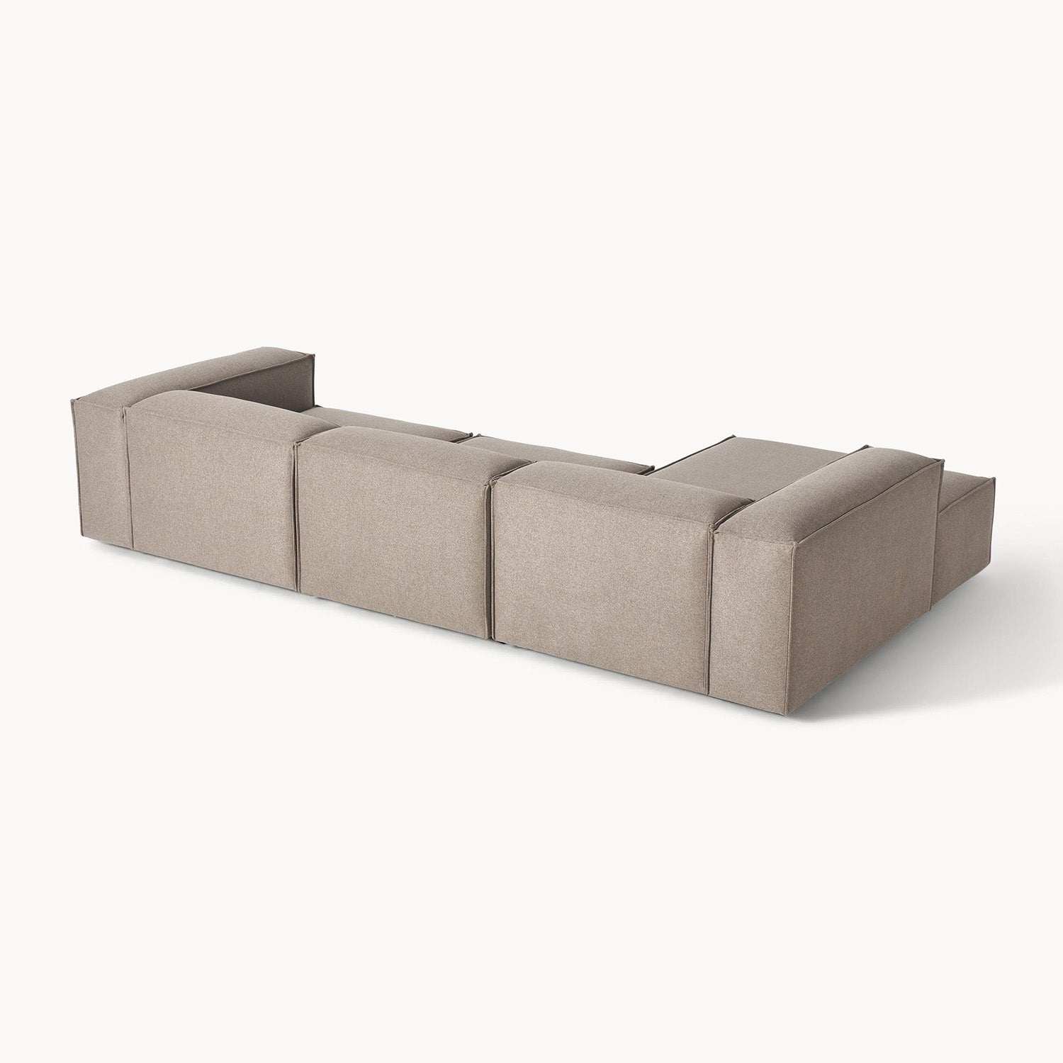 Trevi L-Shape Sofa in Rust Gray