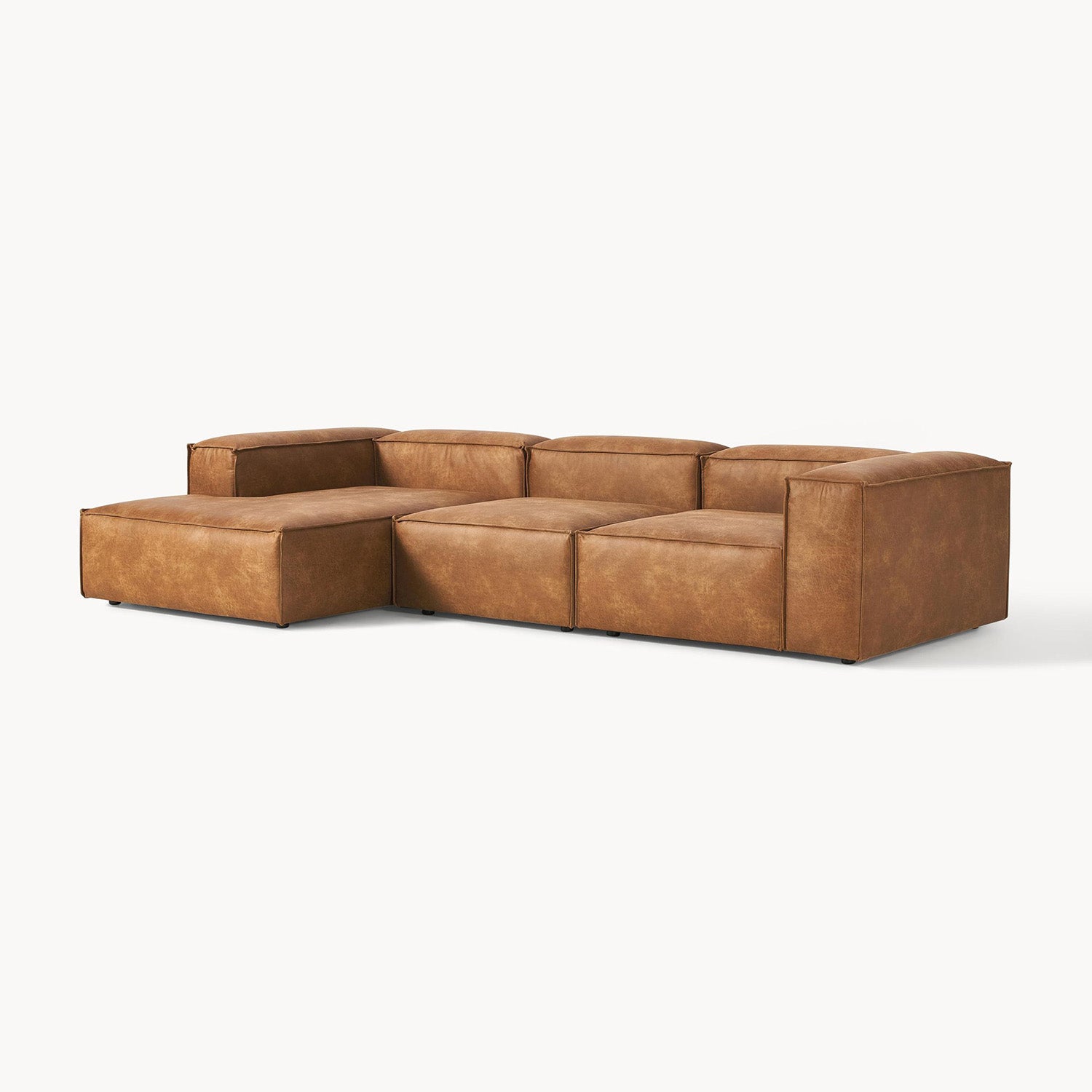 Trevi L-Shape Sofa in Brown