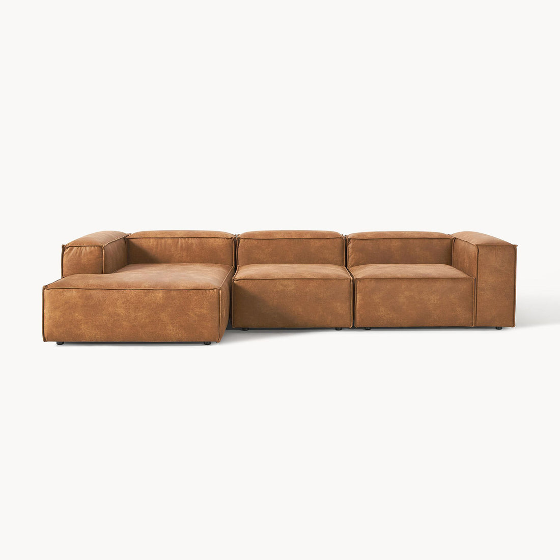 Trevi L-Shape Sofa in Brown