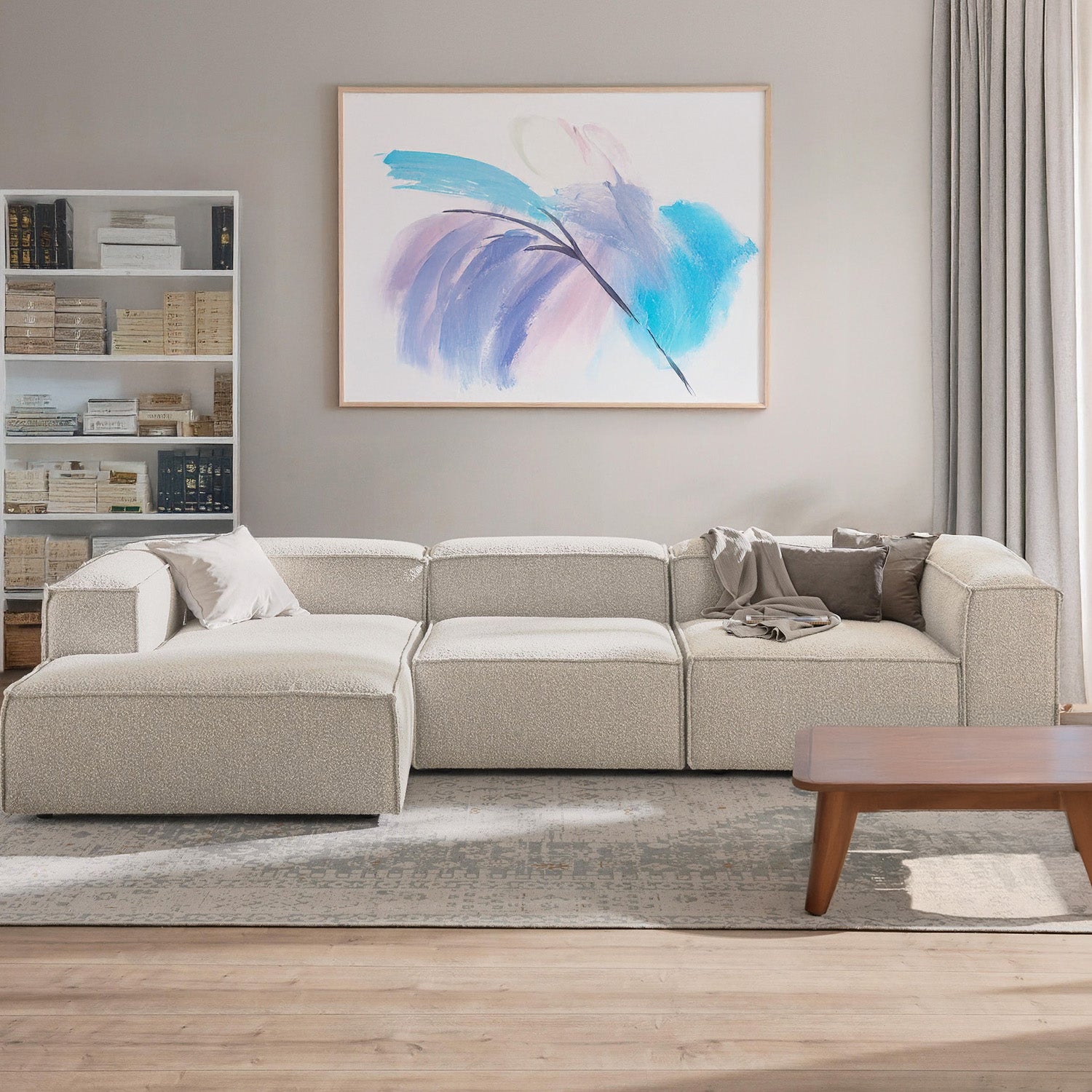 Trevi L Shape Sofa - White – BLCK Homes