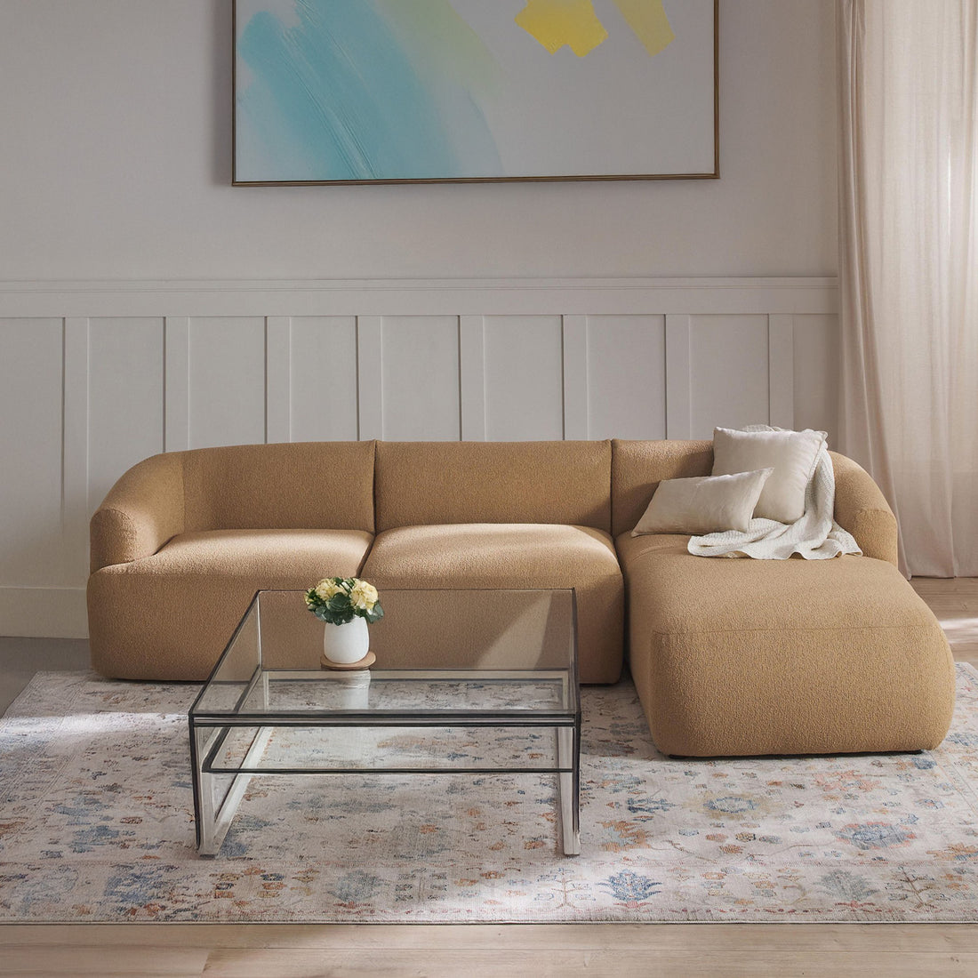 Brera L Shape Sofa - Beige – BLCK Homes