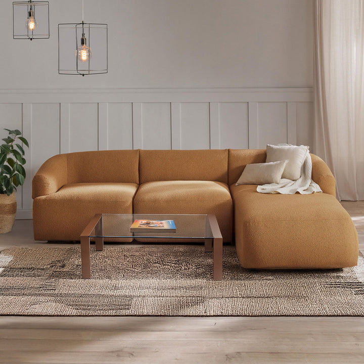 Brera L Shape Sofa - Rustic Brown – BLCK Homes