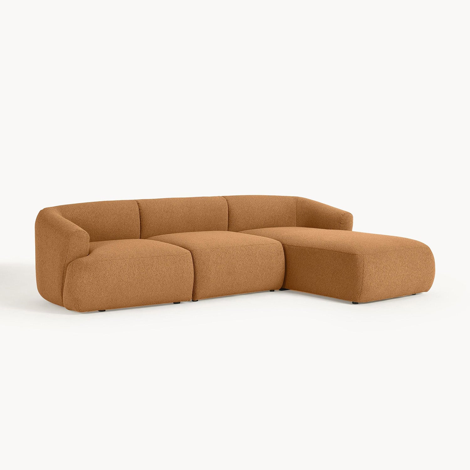 Brera L-Shape Sofa in Rustic Brown