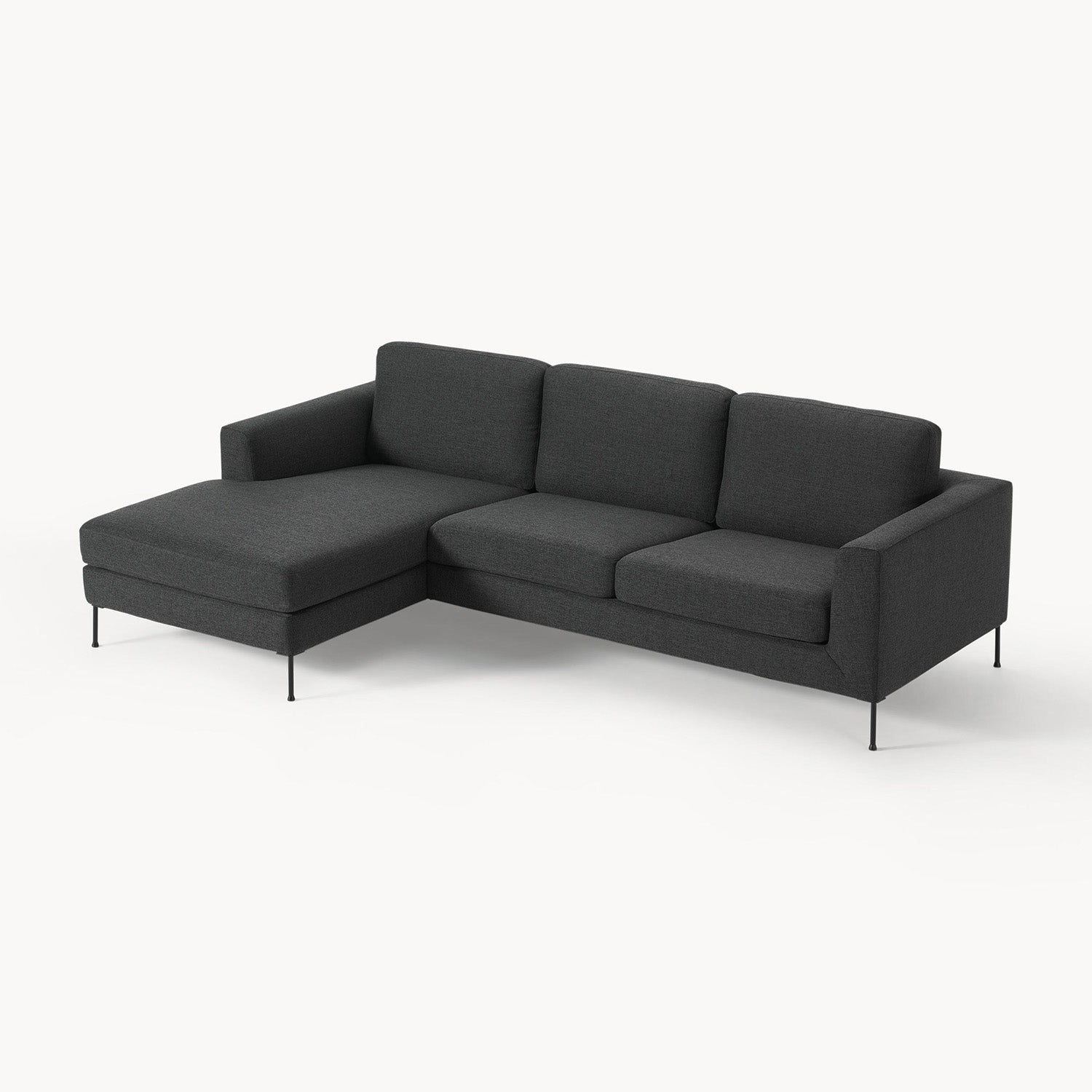 Garda L-Shape Sofa in Black