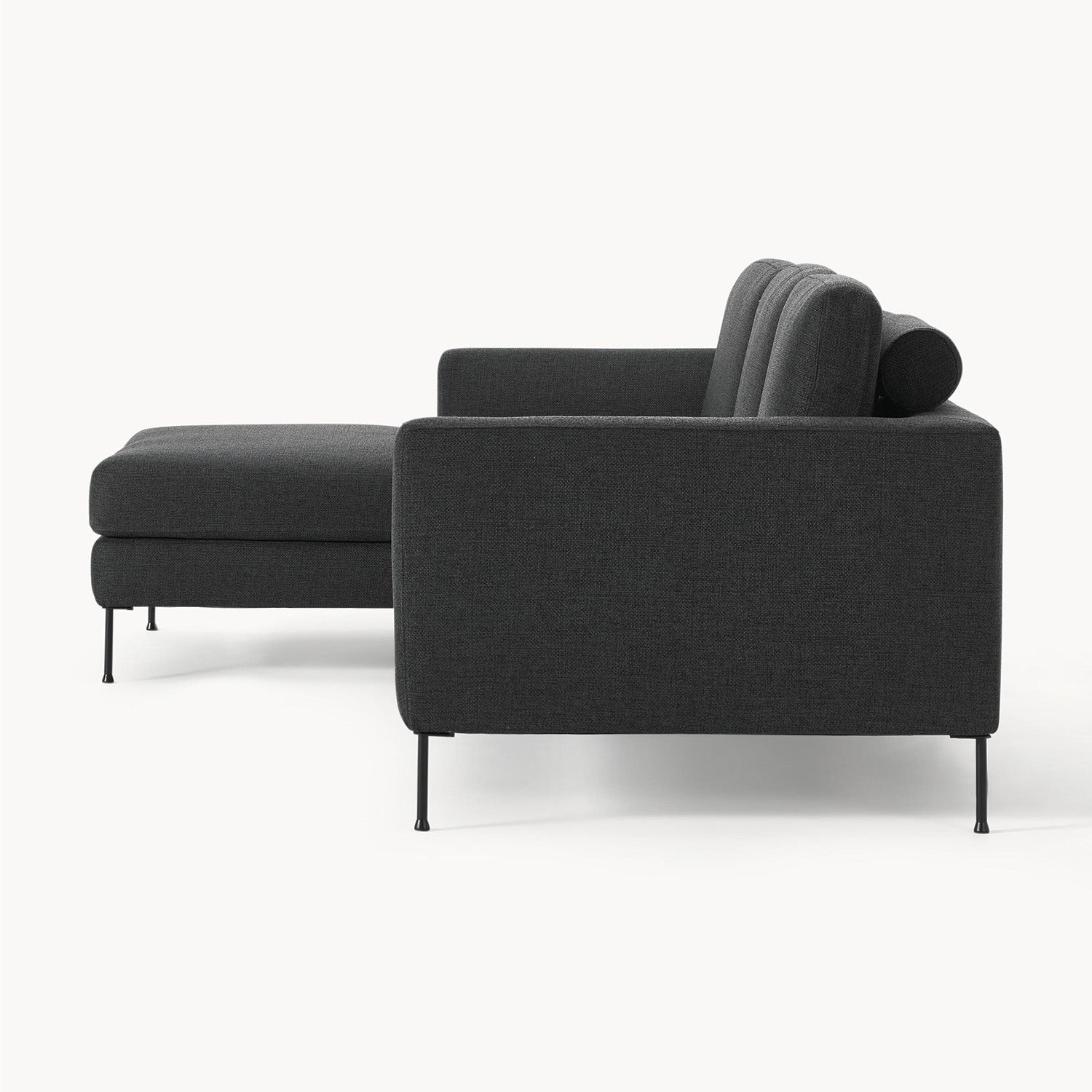 Garda L-Shape Sofa in Black