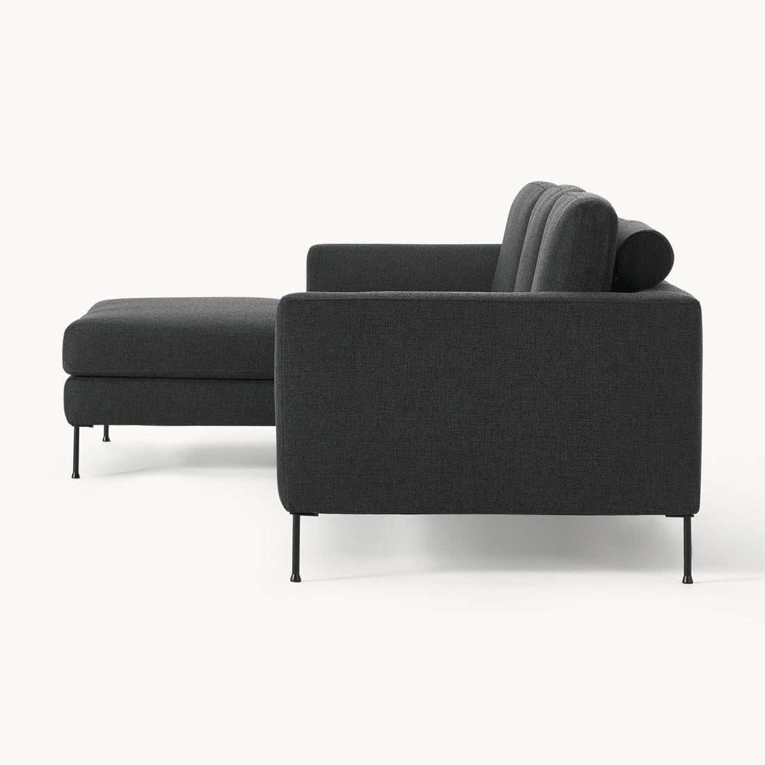 Garda L-Shape Sofa in Black