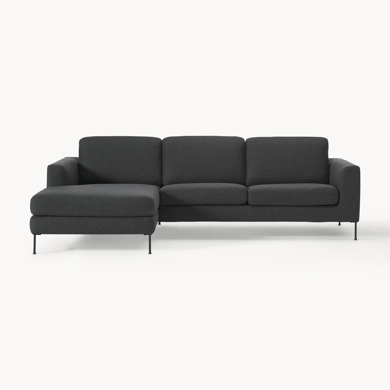 Garda L-Shape Sofa in Black