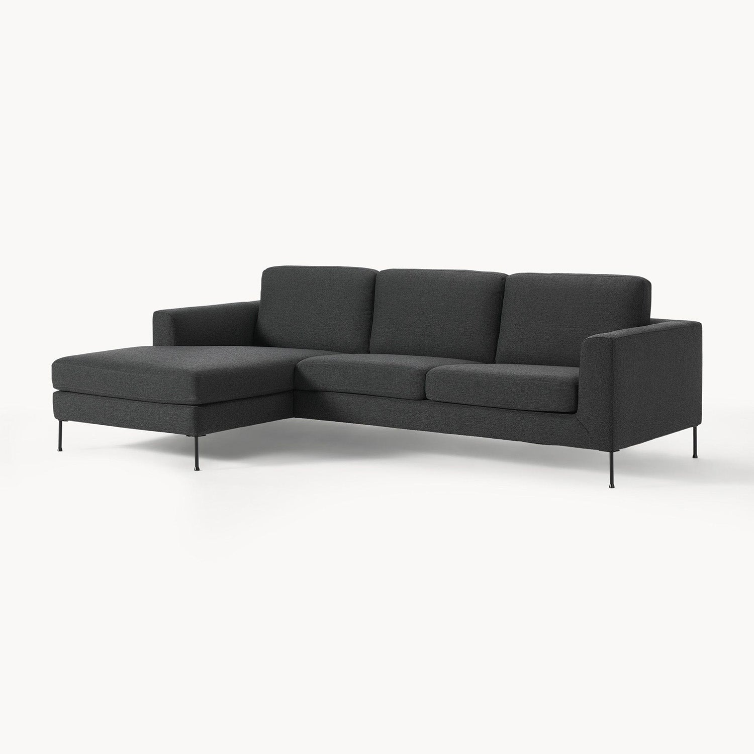 Garda L-Shape Sofa in Black
