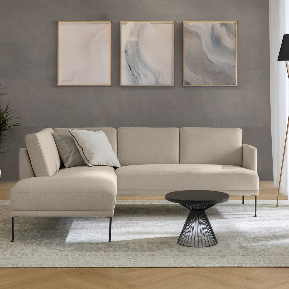 Catania L Shape Sofa - Off White – BLCK Homes