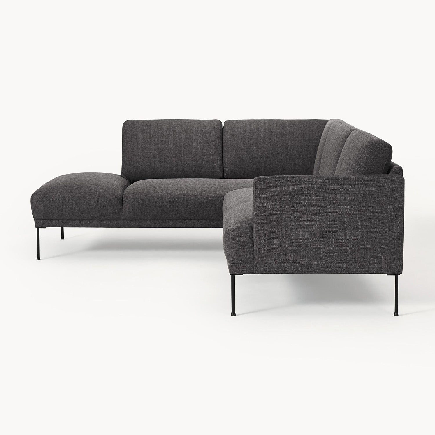 Catania L-Shape Sofa in Black