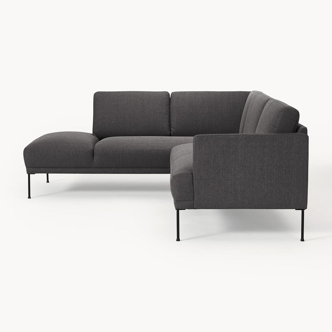 Catania L-Shape Sofa in Black