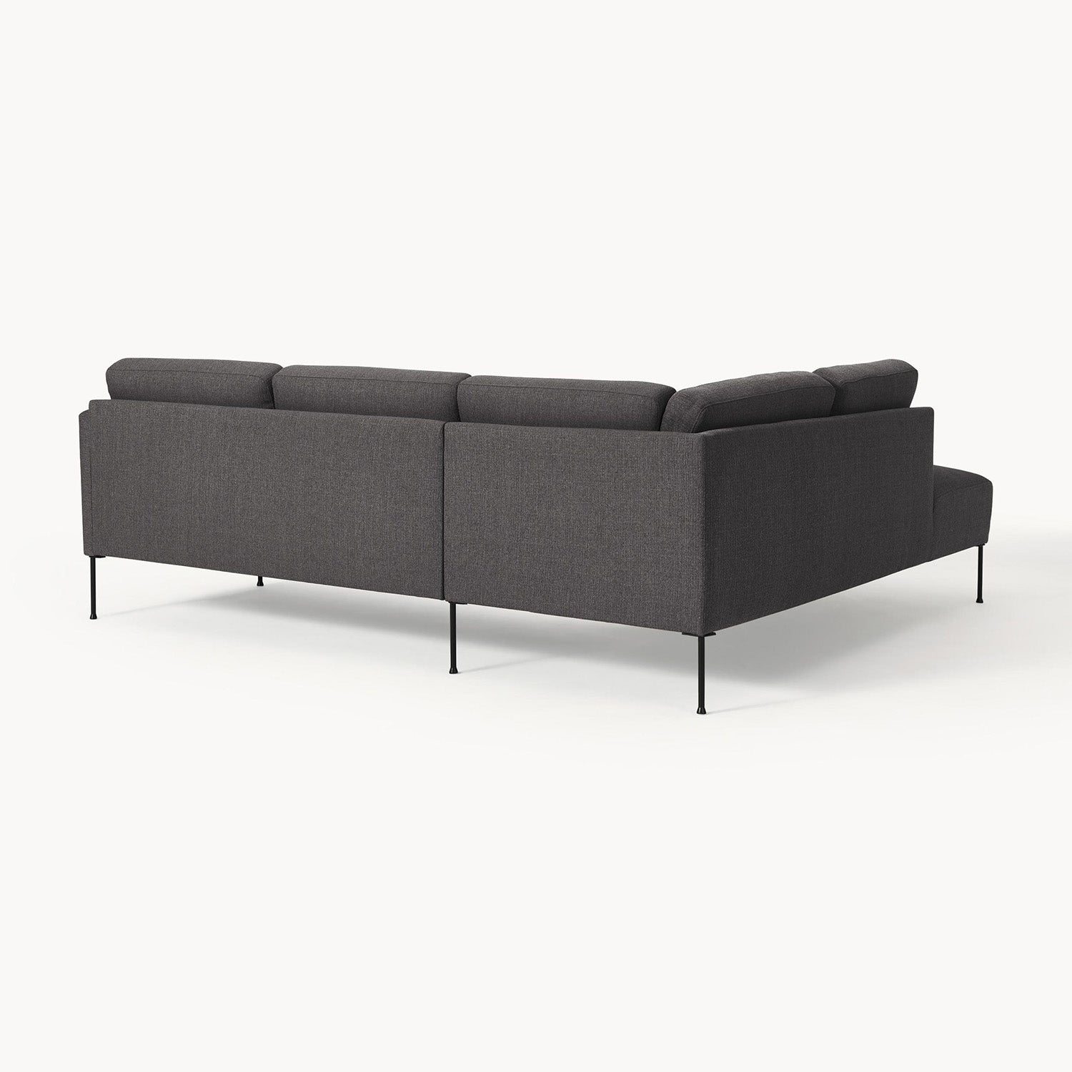 Catania L-Shape Sofa in Black