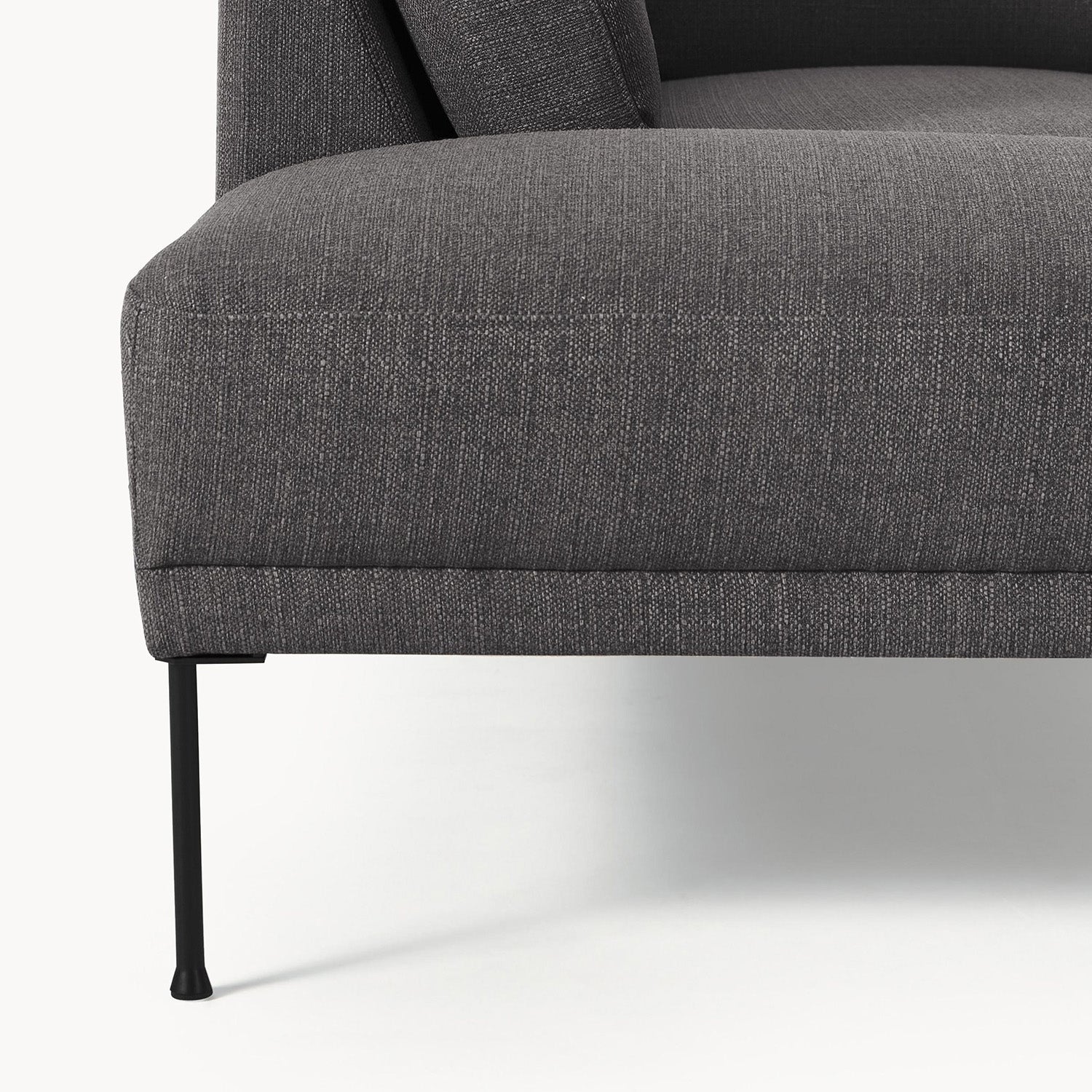 Catania L-Shape Sofa in Black