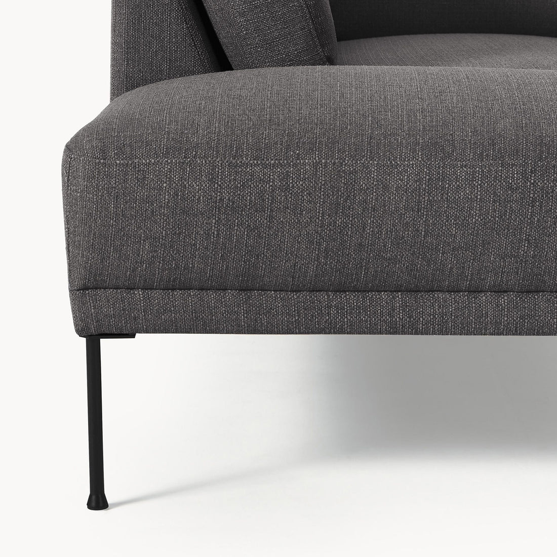 Catania L-Shape Sofa in Black