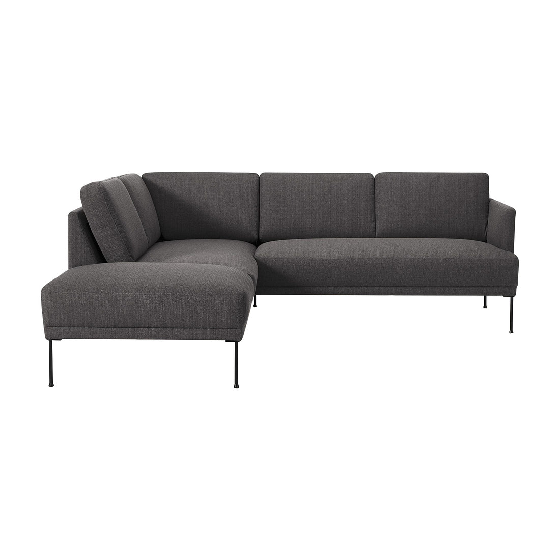 Catania L-Shape Sofa in Black