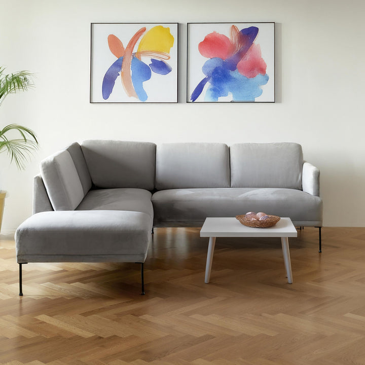 Catania L Shape Sofa - Silver Gray – BLCK Homes