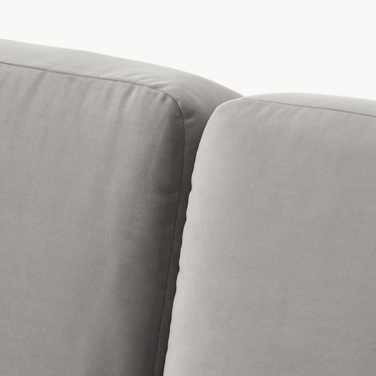 Catania L-Shape Sofa in Silver Gray