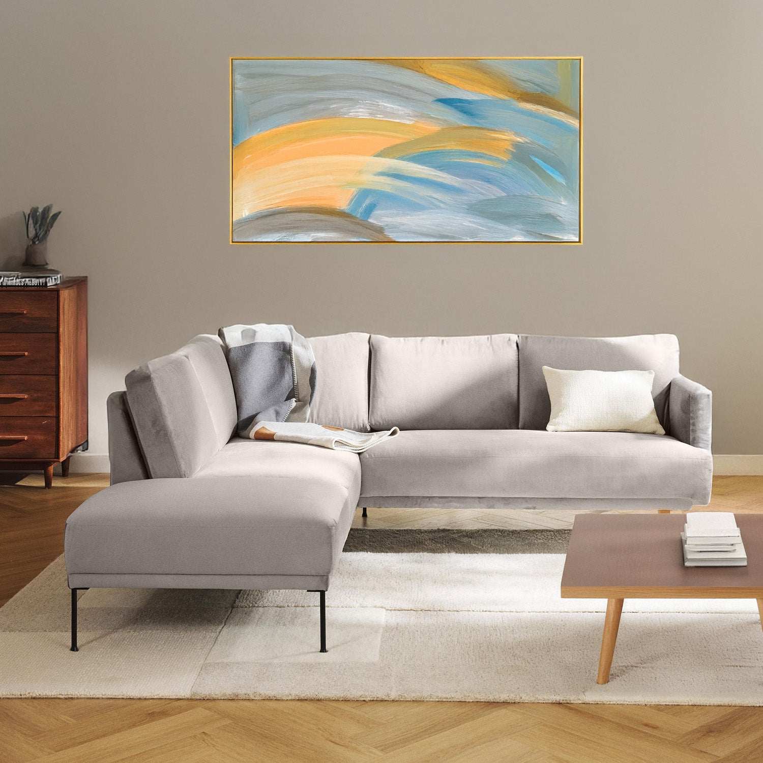 Catania L Shape Sofa - Ash Beige – BLCK Homes