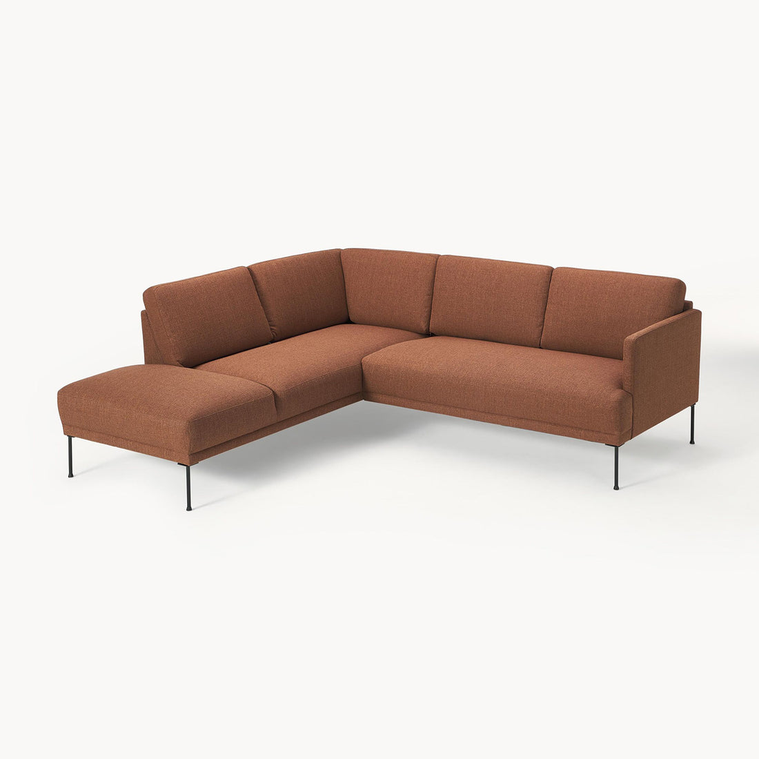 Catania L-Shape Sofa in Rustic Orange